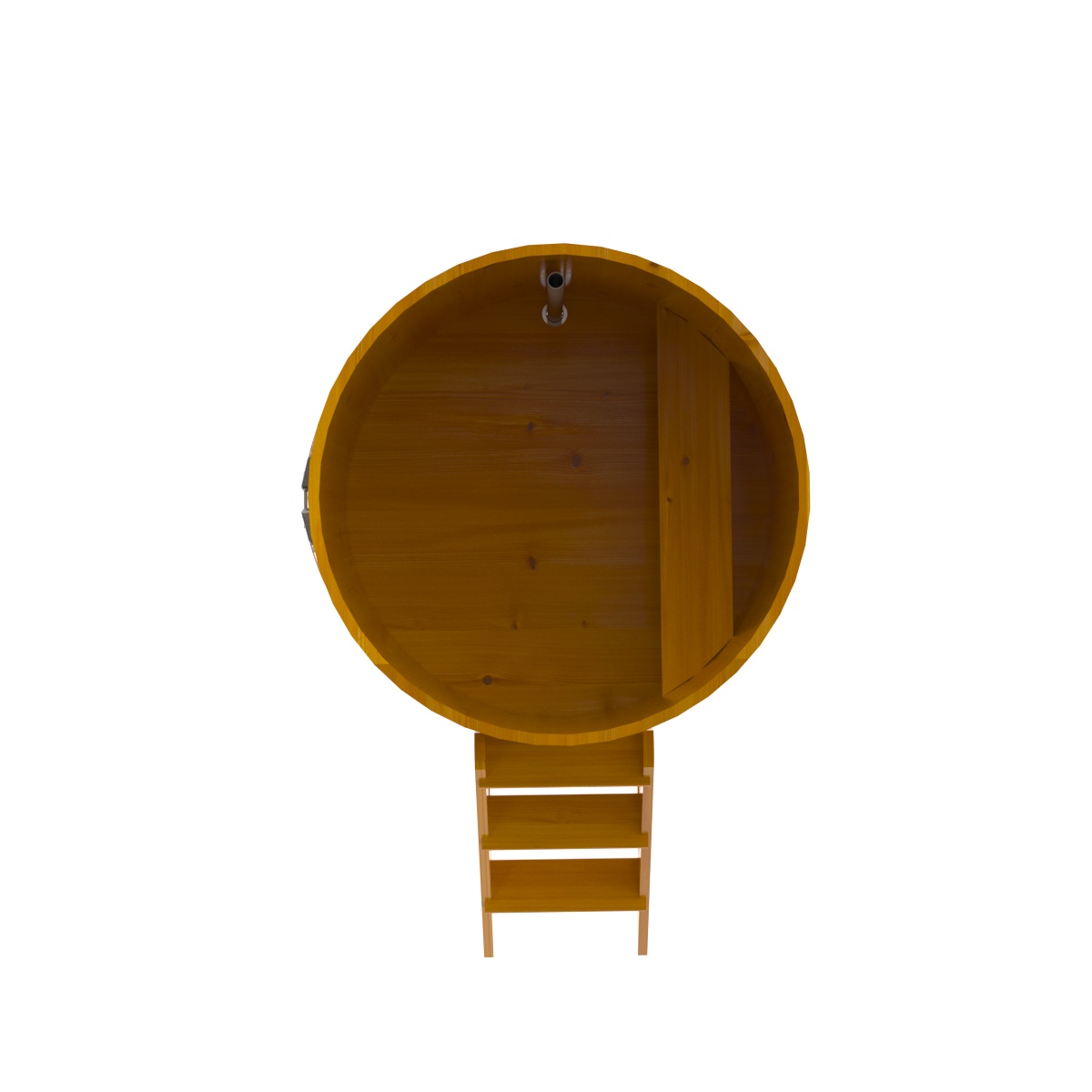 Купель круглая из лиственницы, "Рустик" D=117